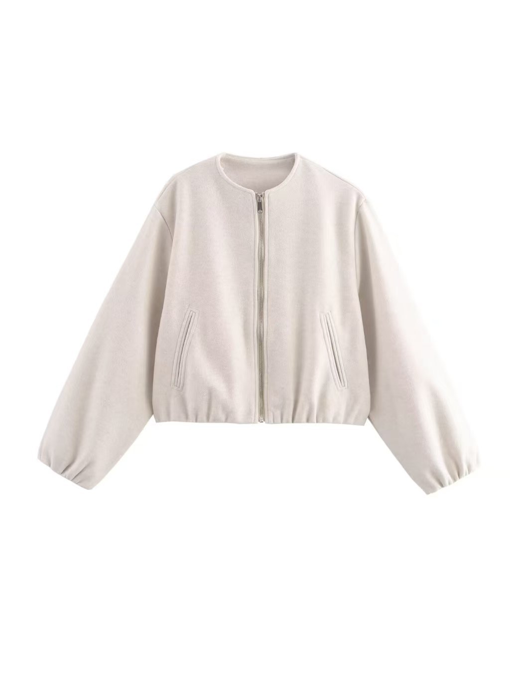 Women's Soft Bomber Jacket Zip-Up Two Colors
