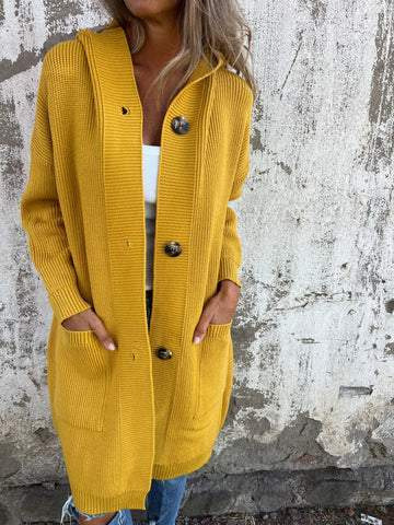Women's Mid-Length Casual Knit Cardigan Sweater