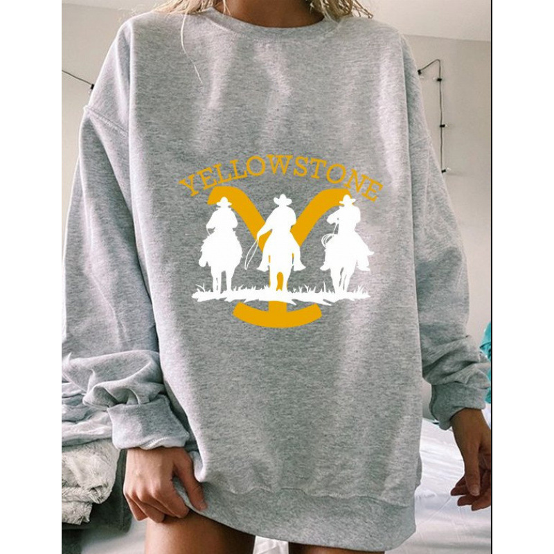 3D Print Crewneck Pullover Hoodie Women's Casual Sweatshirt