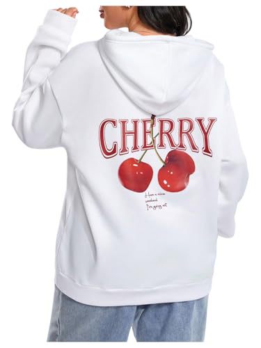 Women's Cherry Pool Letter Print Hoodie