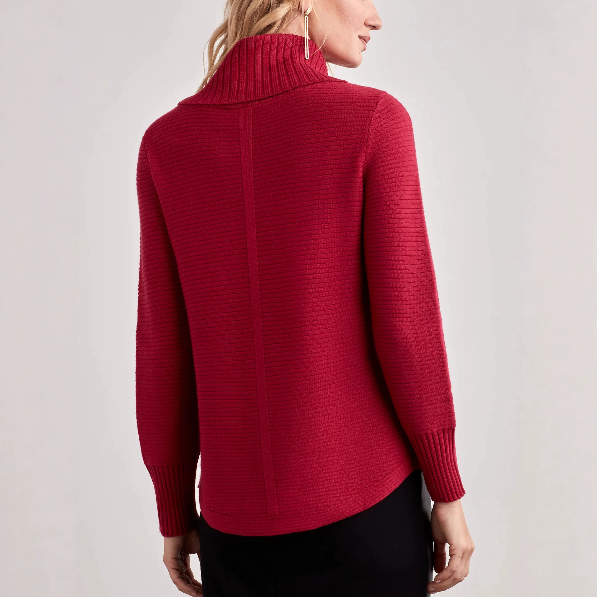Women's Solid Color Long Sleeve Knit Top