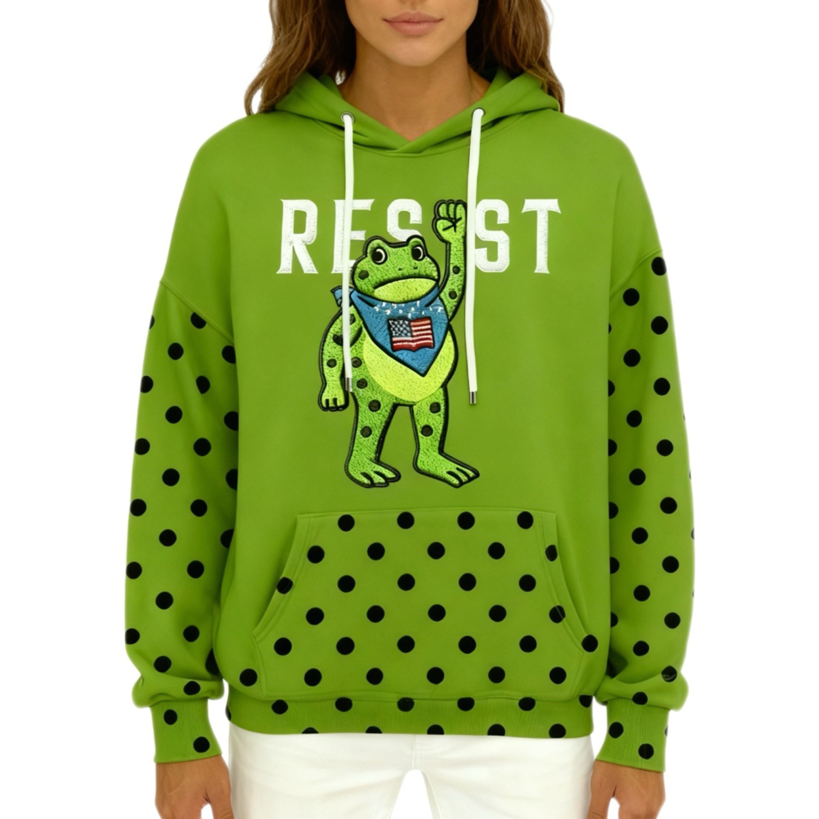 Women's Plaid Christmas Grinch Print Hoodie
