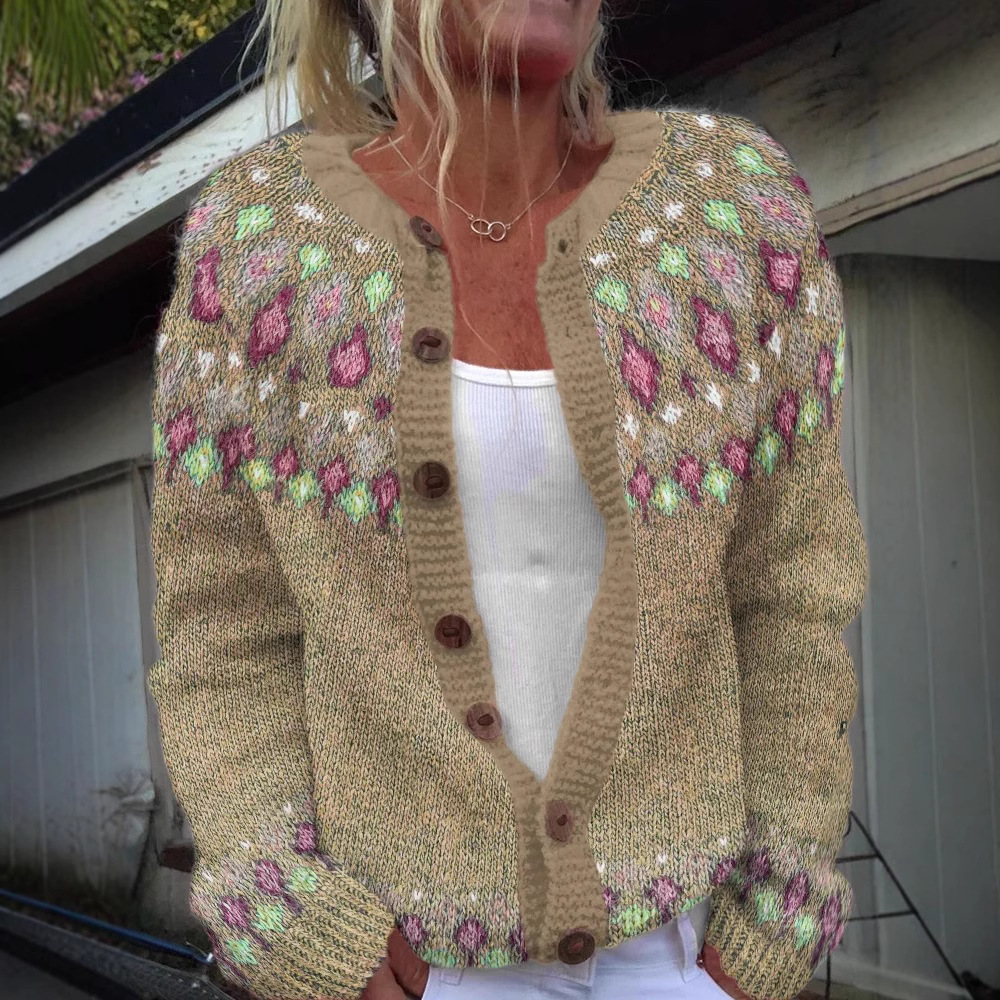 Women's Colorblock Open-Front Cardigan Sweater