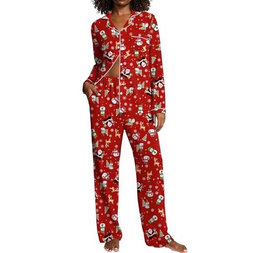 Women's Cuban Collar Printed Long Sleeve Shirt Set Casual Minimalist