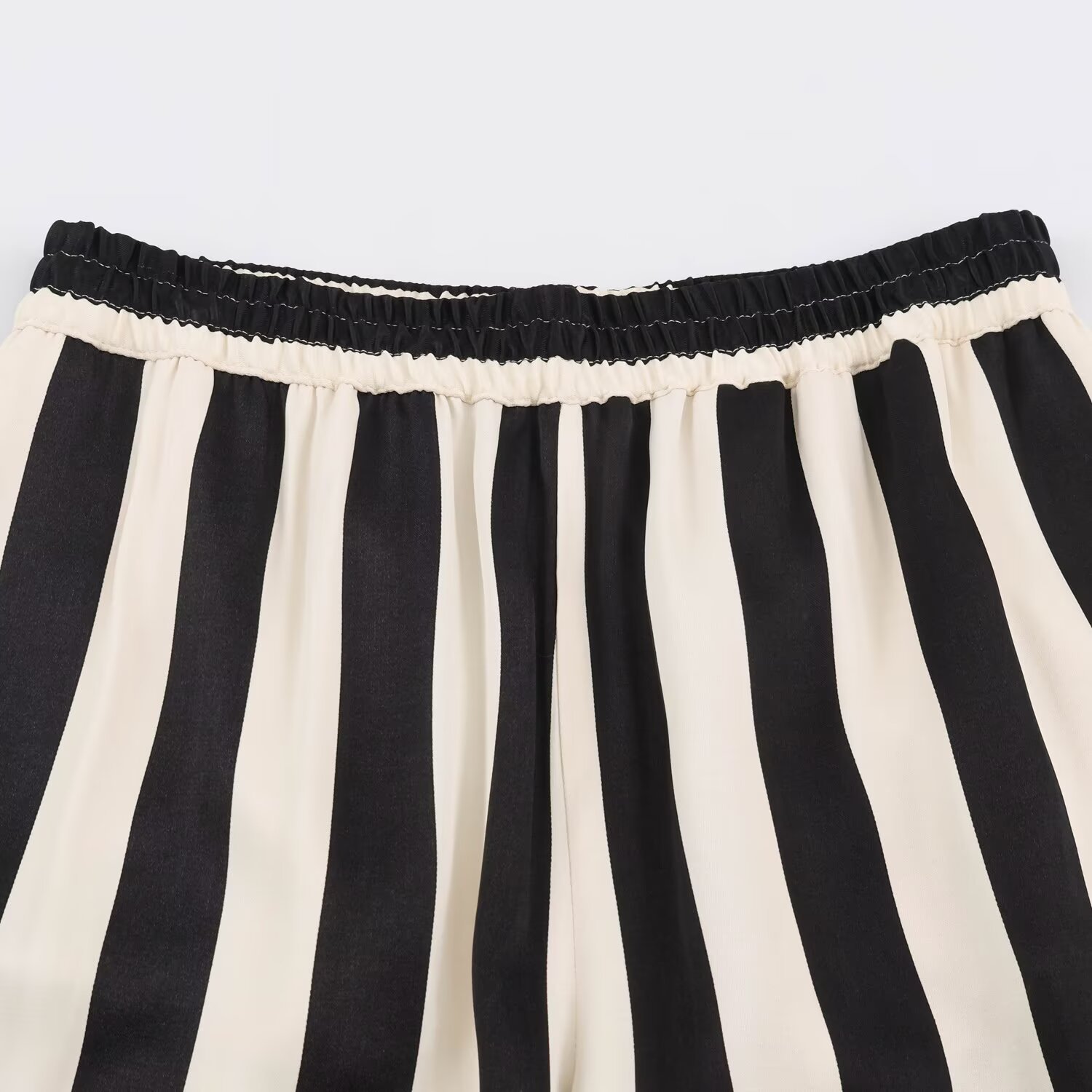 Striped Wide-Leg Straight Casual Pants