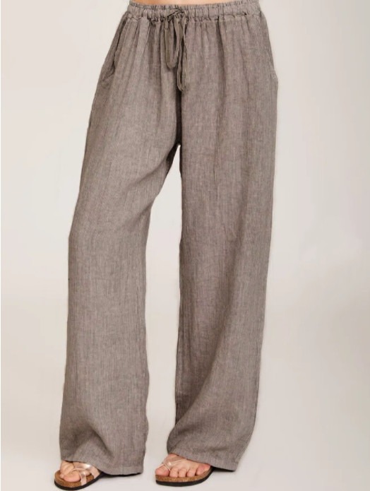 Women's Casual Loose Drawstring Wide-Leg Pants