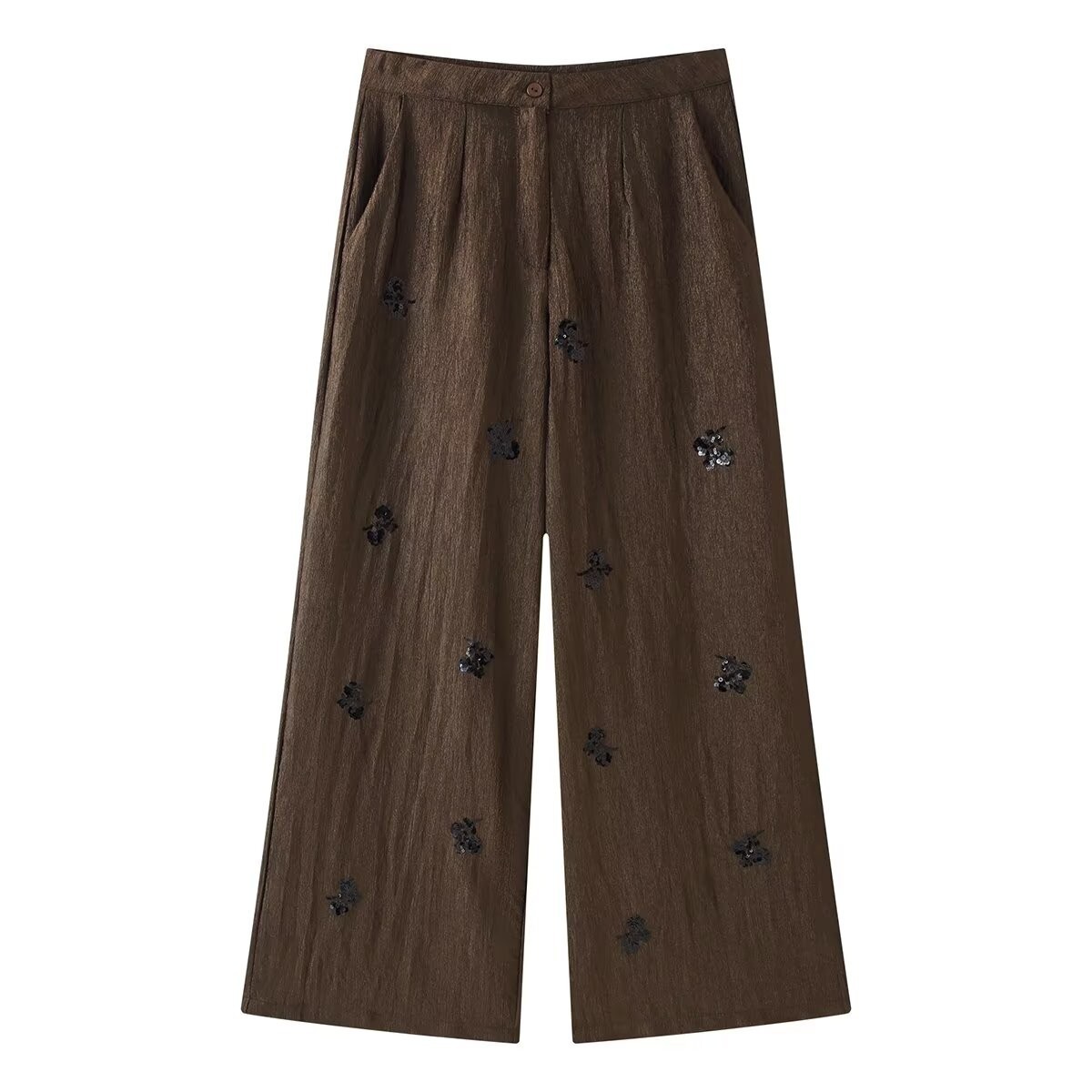 Slimming Vintage Halter Vest & Loose Pants Two-Piece Set