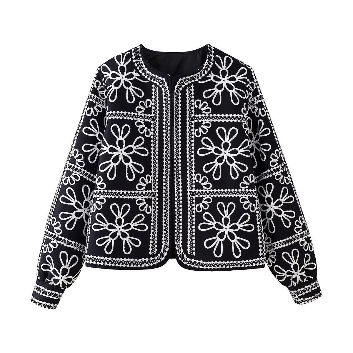 Women's Printed Padded Jacket and Shorts Set