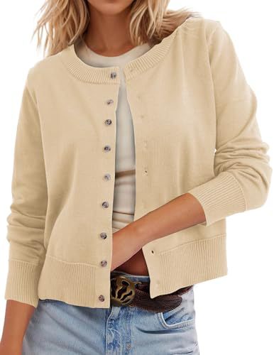 Women's Polka Dot Print Button Cardigan Sweater