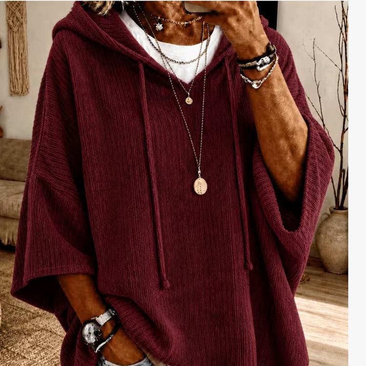 Women's Solid Color Print Casual Hoodie