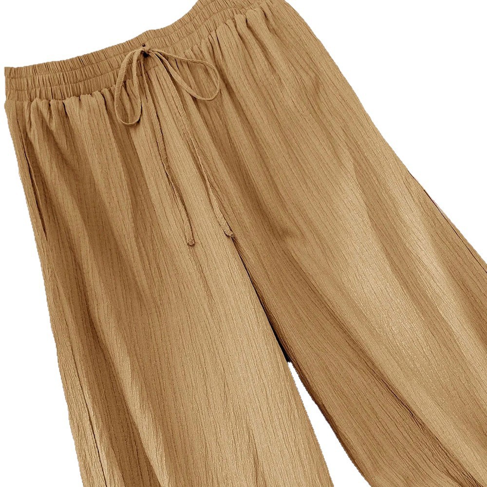 Women's High-Waist Wide-Leg Pants Plus Size Loose Casual Drapey Trousers