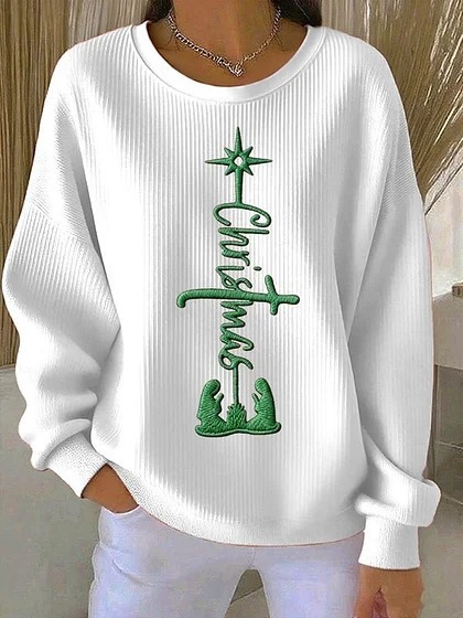Women's Animal Wine Glass Paw Print Heart Print Crewneck Sweatshirt