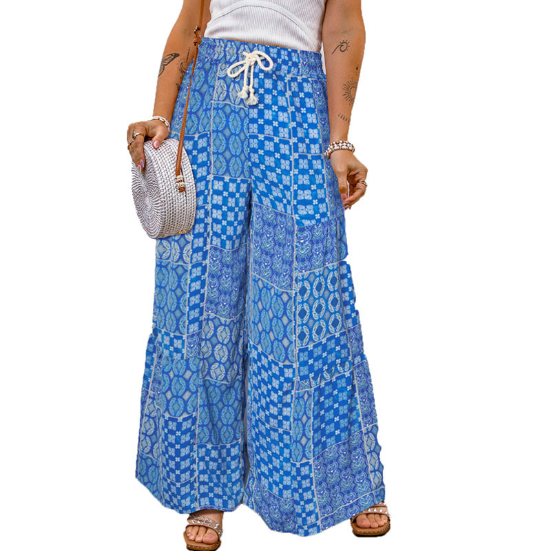 Floral Print Loose Casual Pants