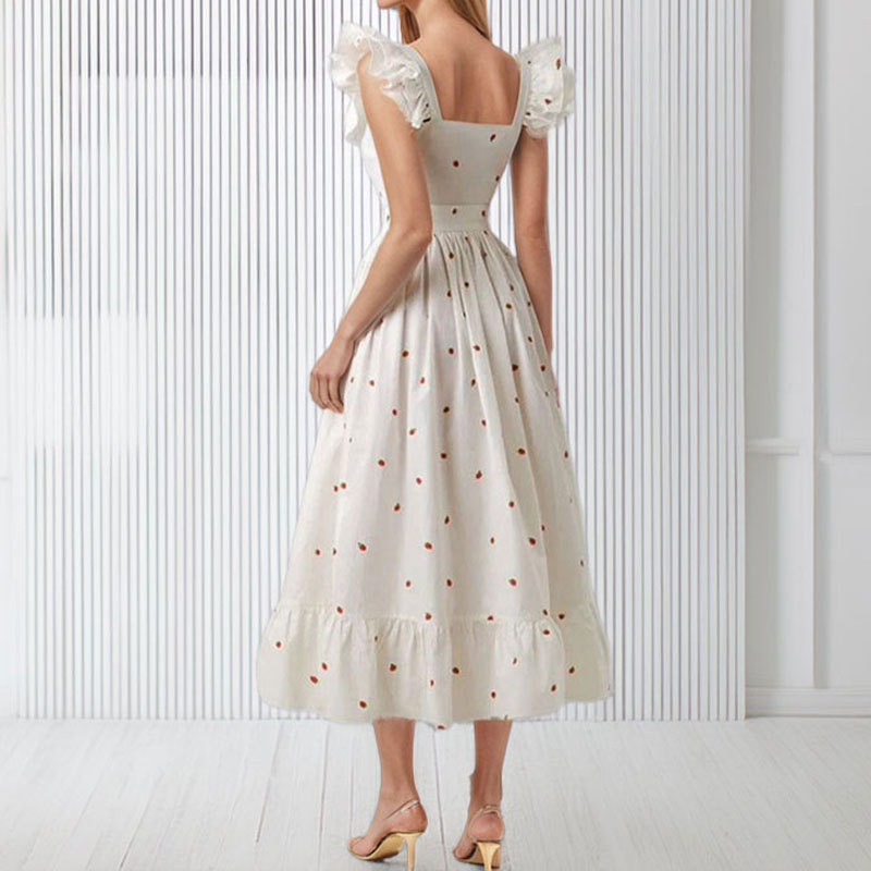 Women's Floral Print A-Line Maxi Dress Sleeveless High Waist