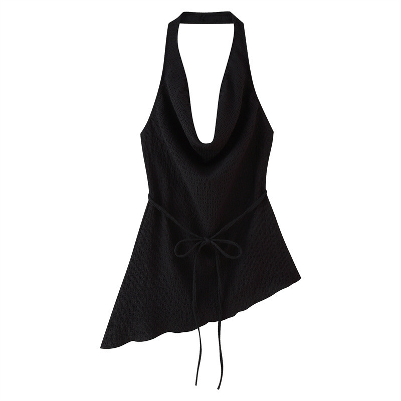 Women's Asymmetrical Halter Top and Pants Set