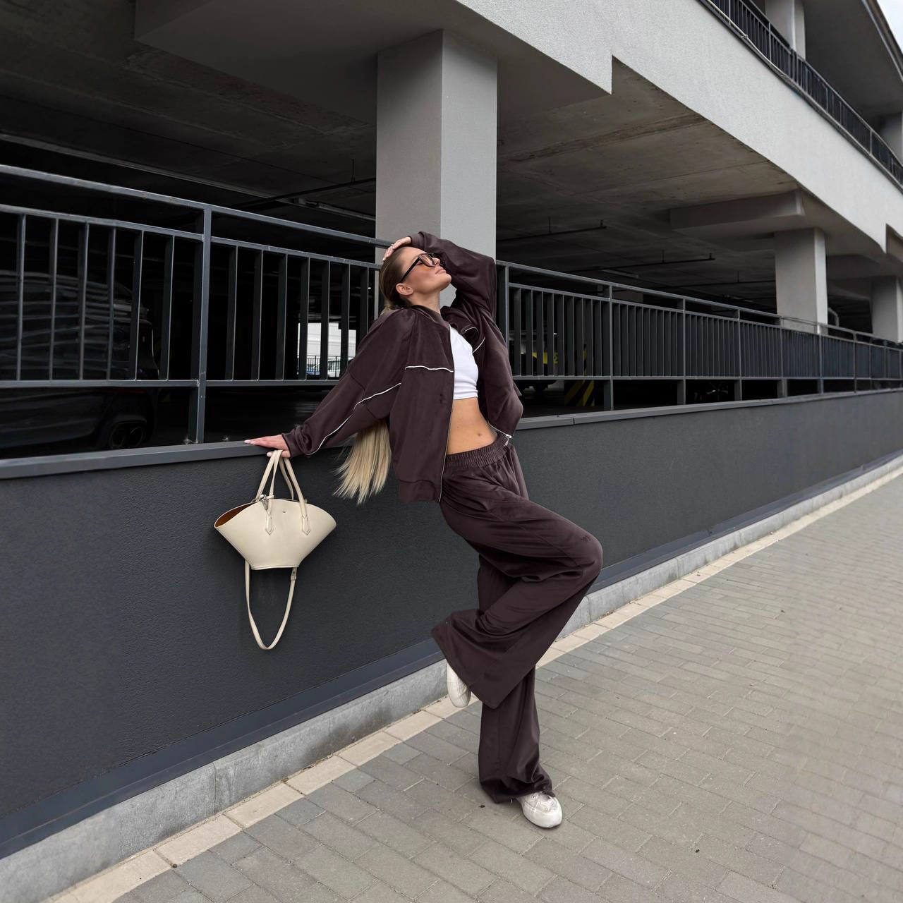 Women's Casual Zip-Up Cardigan and Pants Two-Piece Set