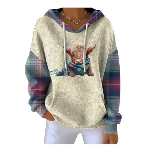 Women's Bull Head Animal Print Casual Hoodie