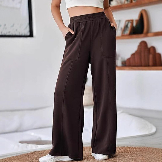 Women's High-Waist Wide-Leg Casual Pants