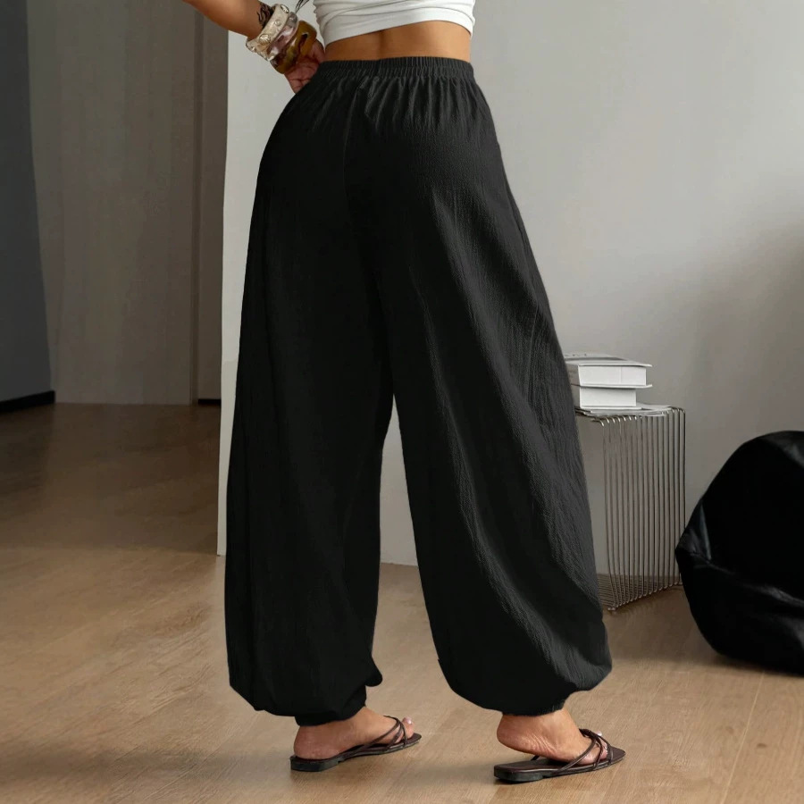 Women's Cotton Y2K Low-Rise Baggy Parachute Pants