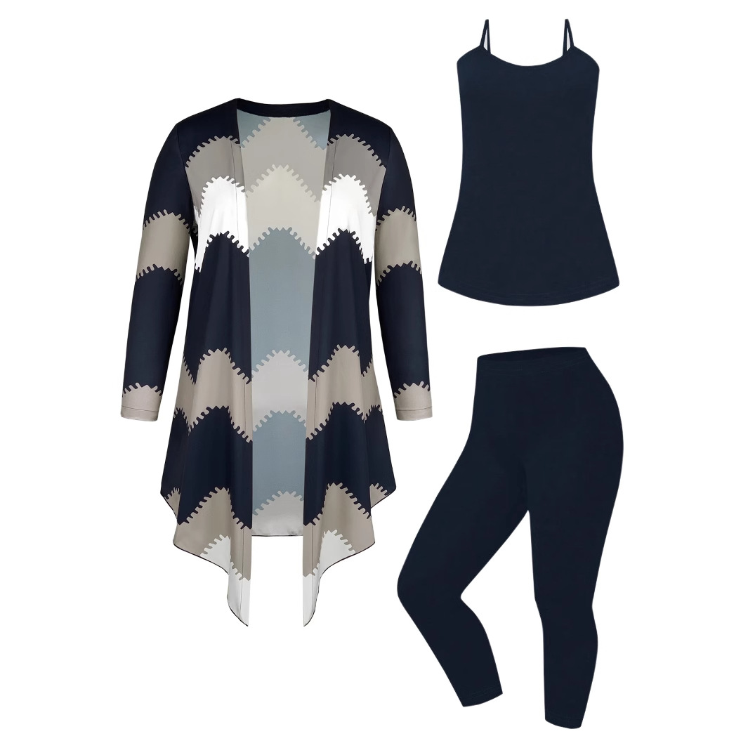Plus Size Sleeveless Top and Pants Set Solid Color