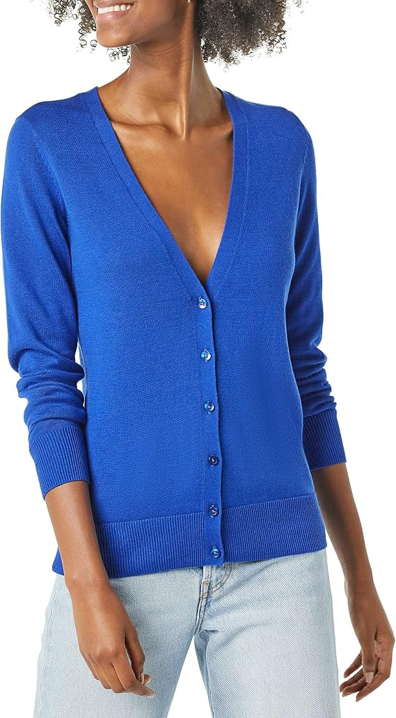 Women's Knit Single-Breasted Long-Sleeve Cardigan Sweater