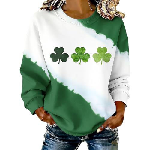 Women's Clover Print Casual Hoodie