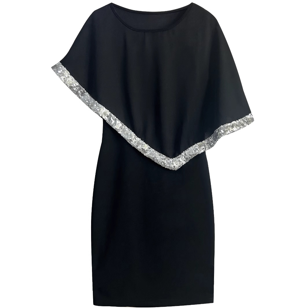 Women's Sequin Asymmetrical Dress