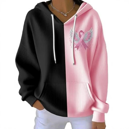 Women's Ribbon Wing Colorblock Print Casual Sweatshirt