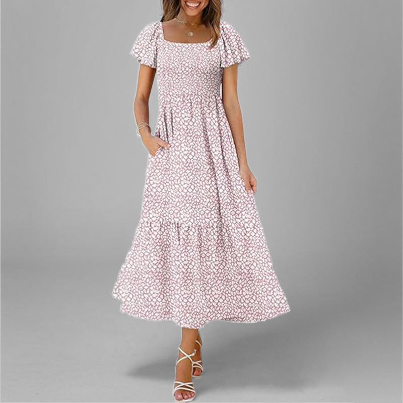 Women's Slim Fit Elegant Solid French Long Dress