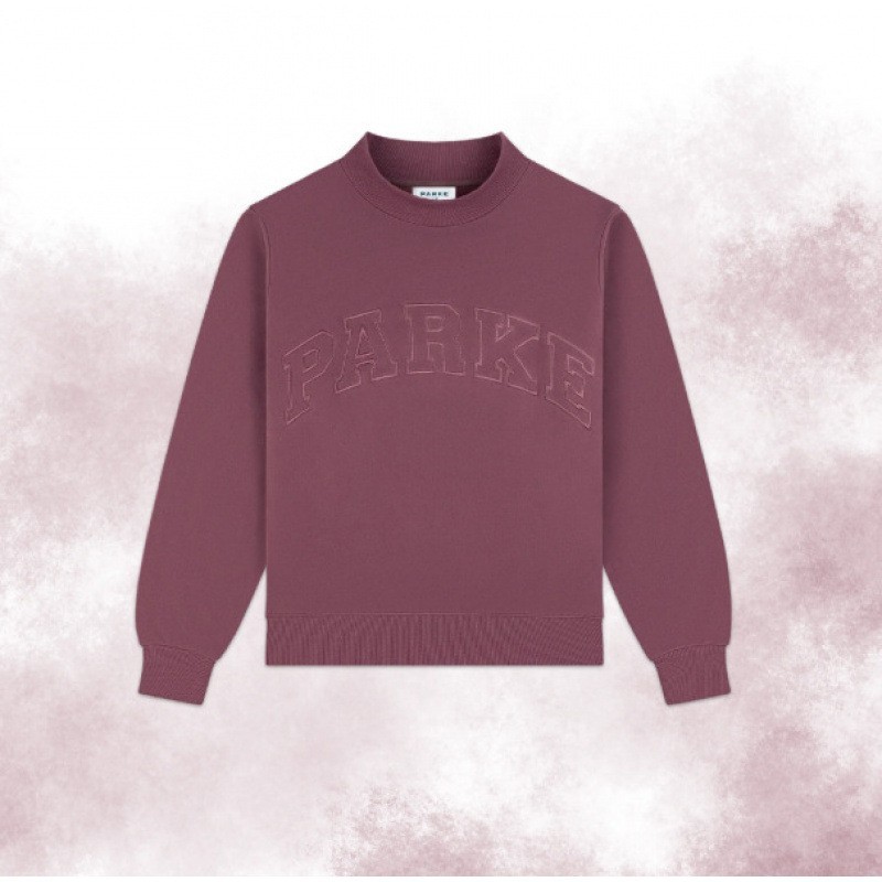 Embroidered Letter Crewneck Long-Sleeve Pullover Sweatshirt for Women