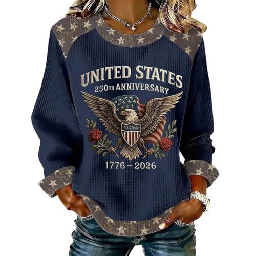 Women's USA Flag Star Print Sweatshirt