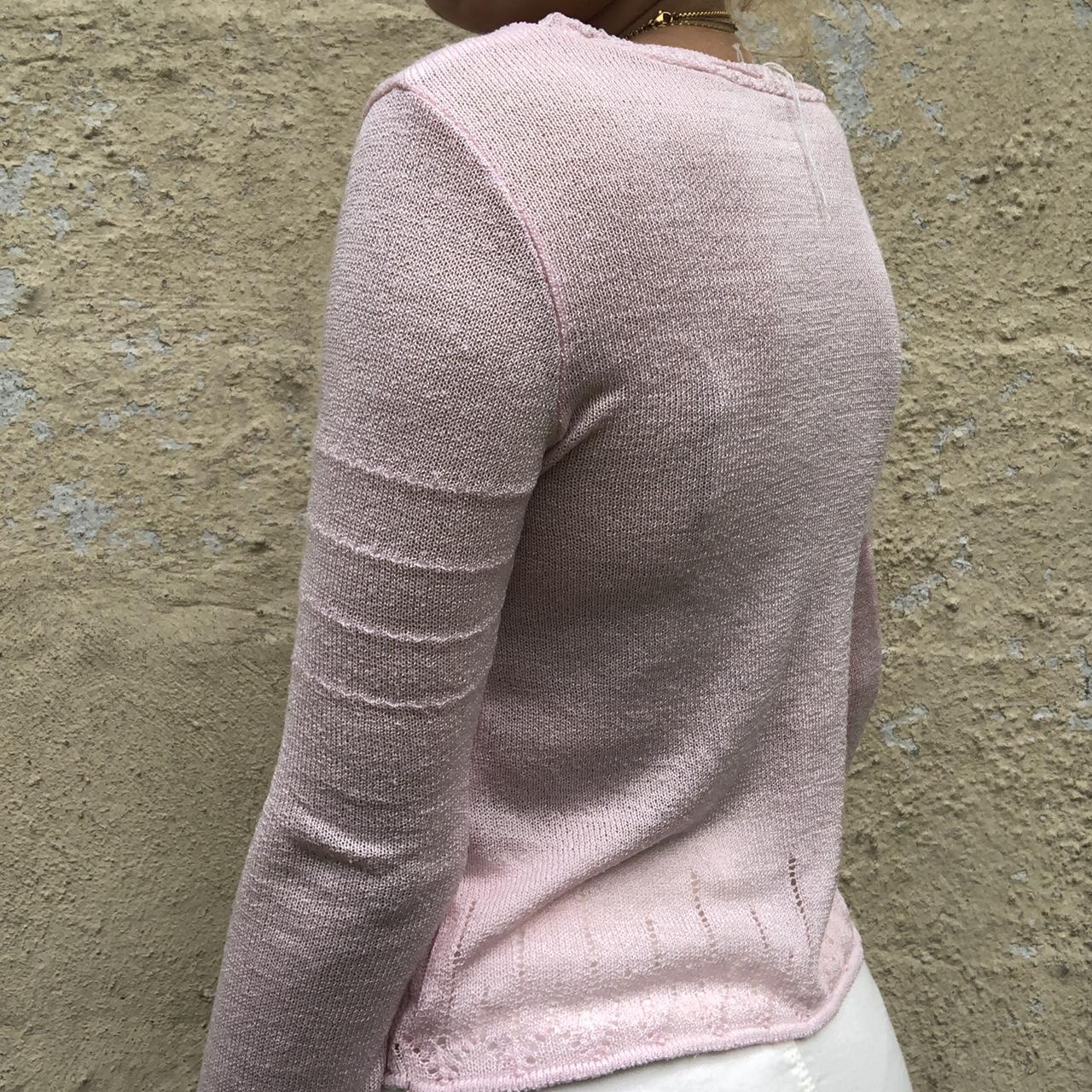 Women's Low-Cut Flare-Sleeve Knit Top