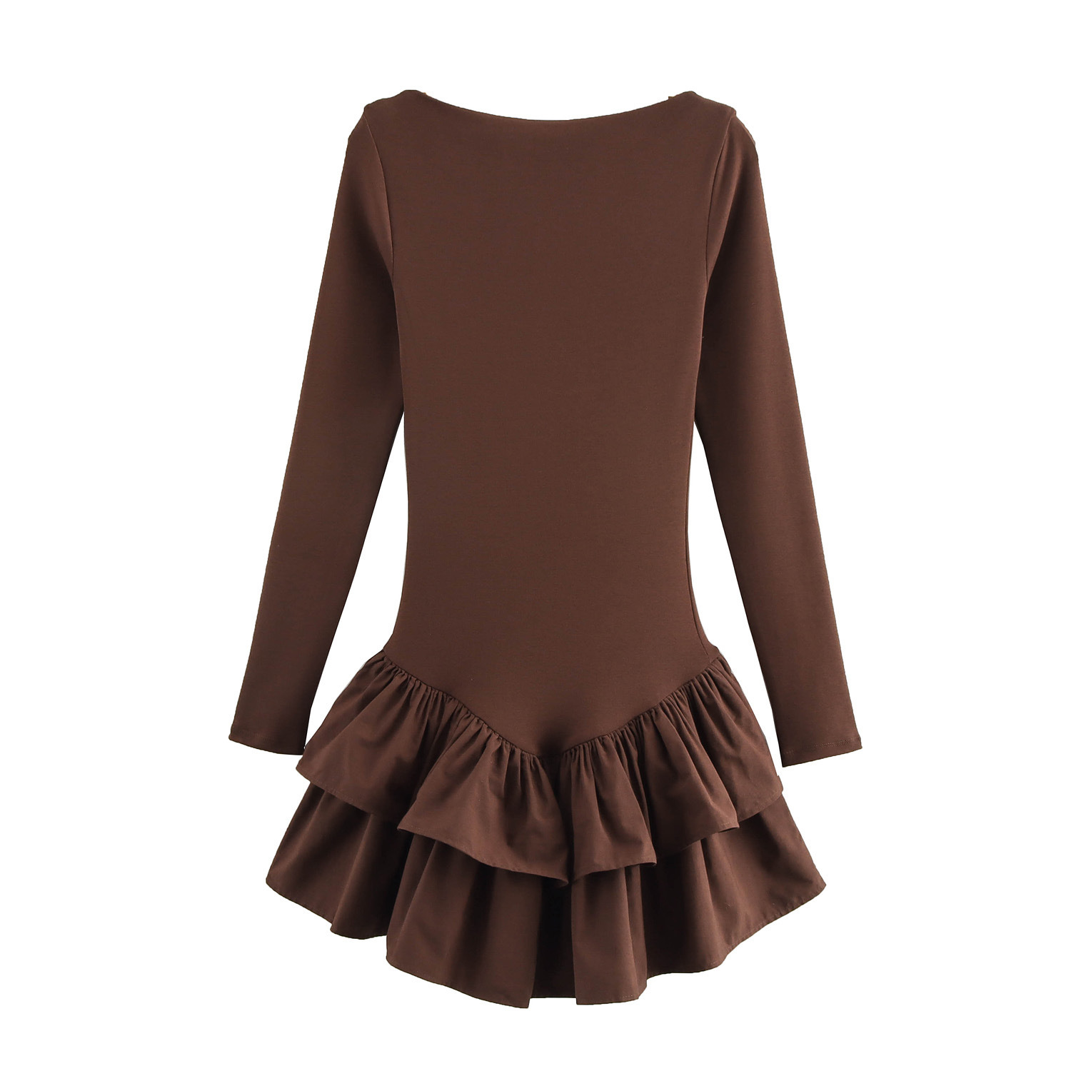 Women's Tiered Ruffle Long Sleeve Mini Dress