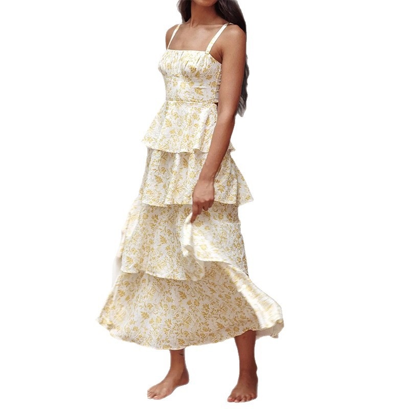 Floral Cami Tiered Maxi Dress