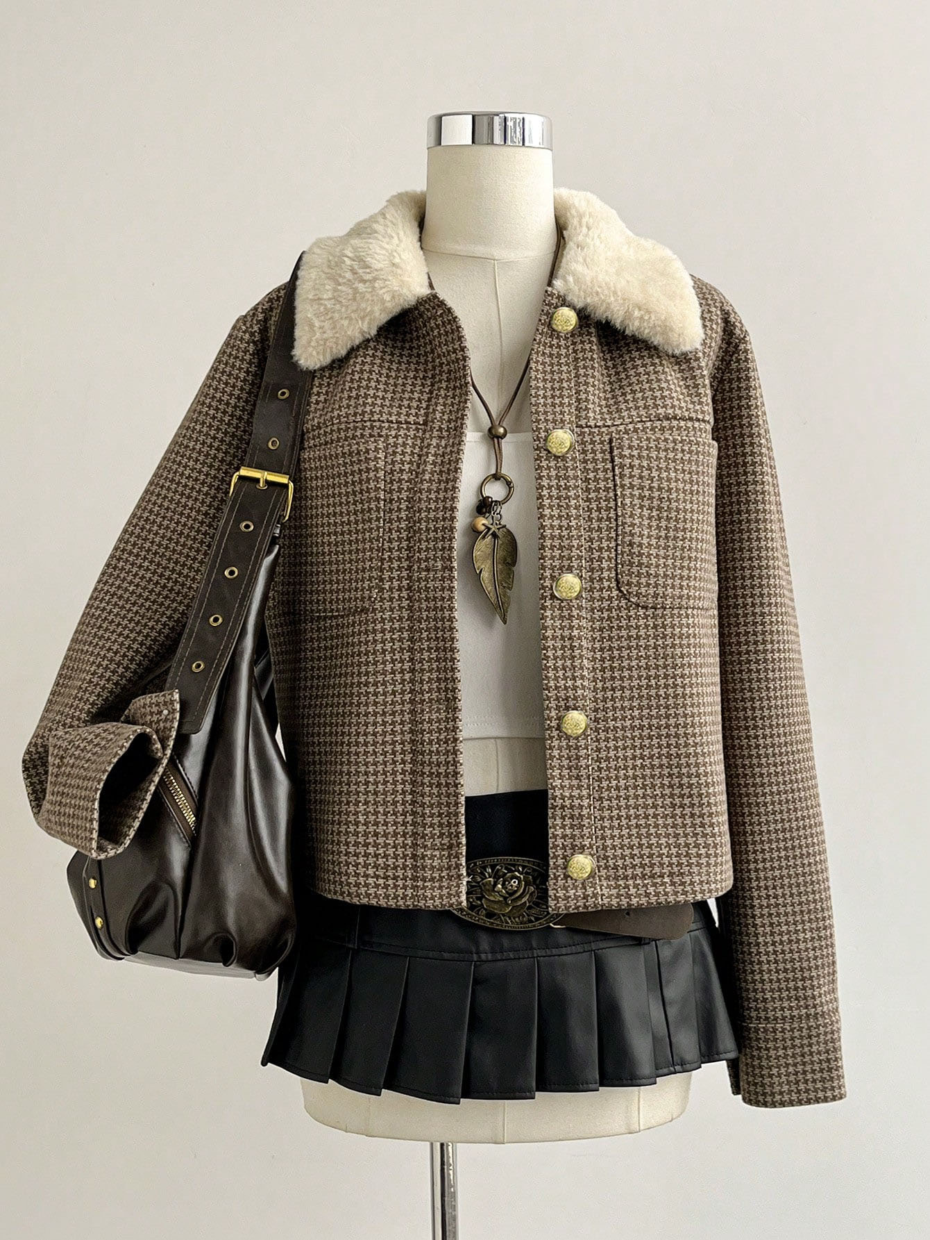 Women's Loose Vintage Lapel Collar Short Jacket