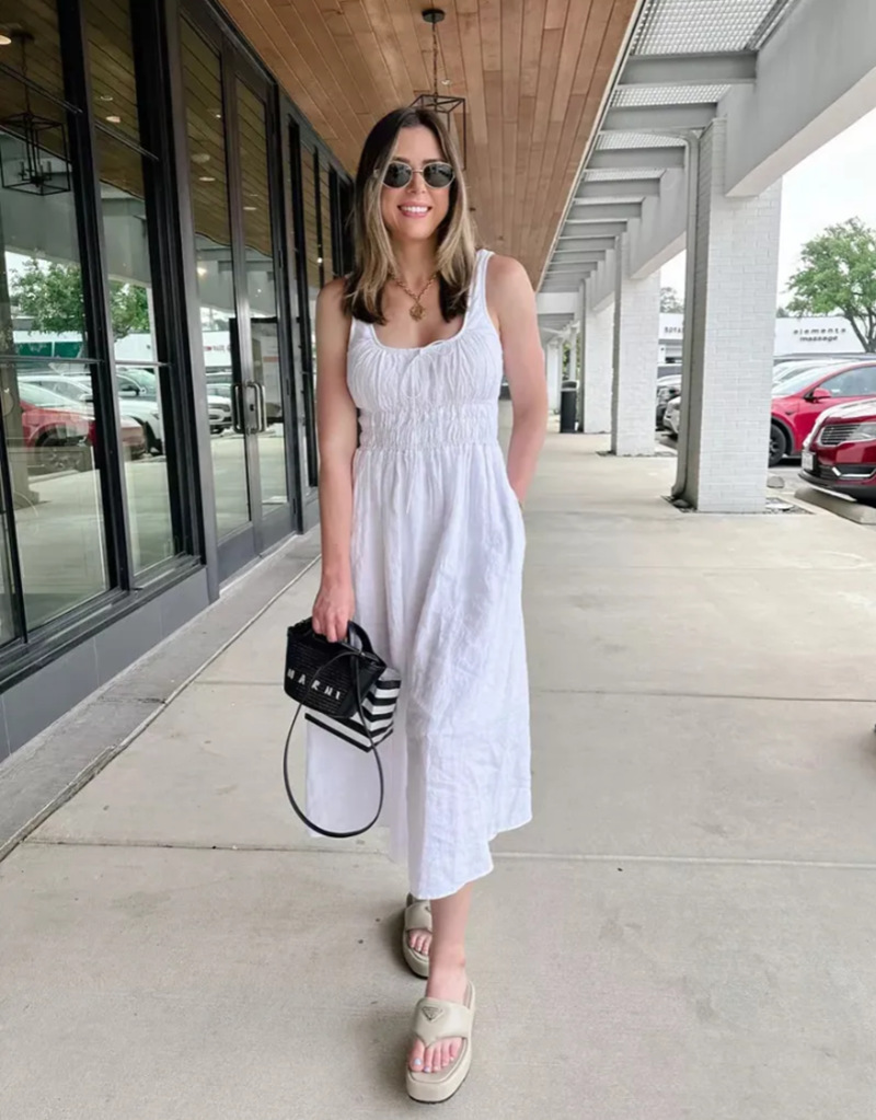 Women's Summer Sleeveless Solid Color Cami Dress
