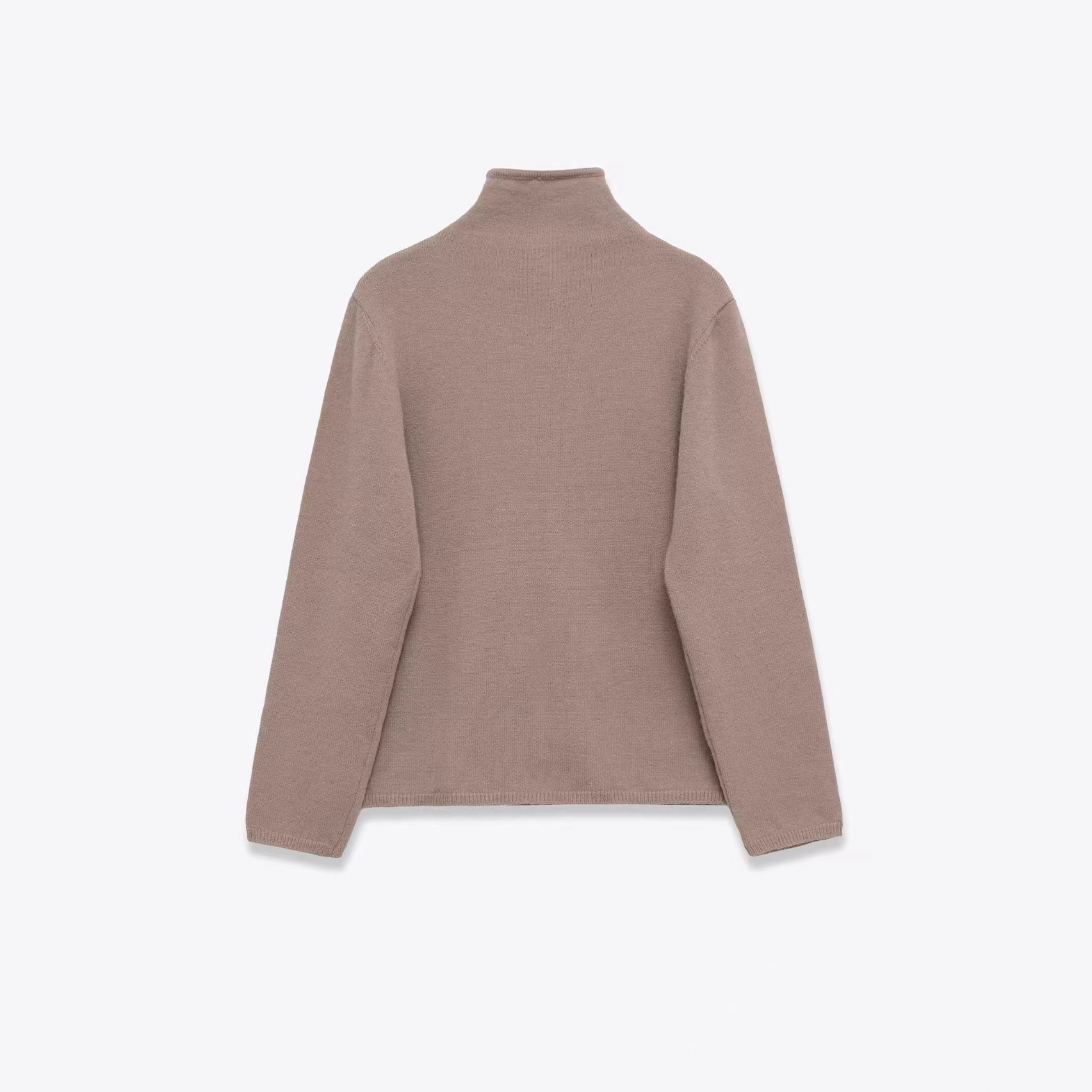 Women's Slimming Knit Cardigan Sweater with Stand Collar