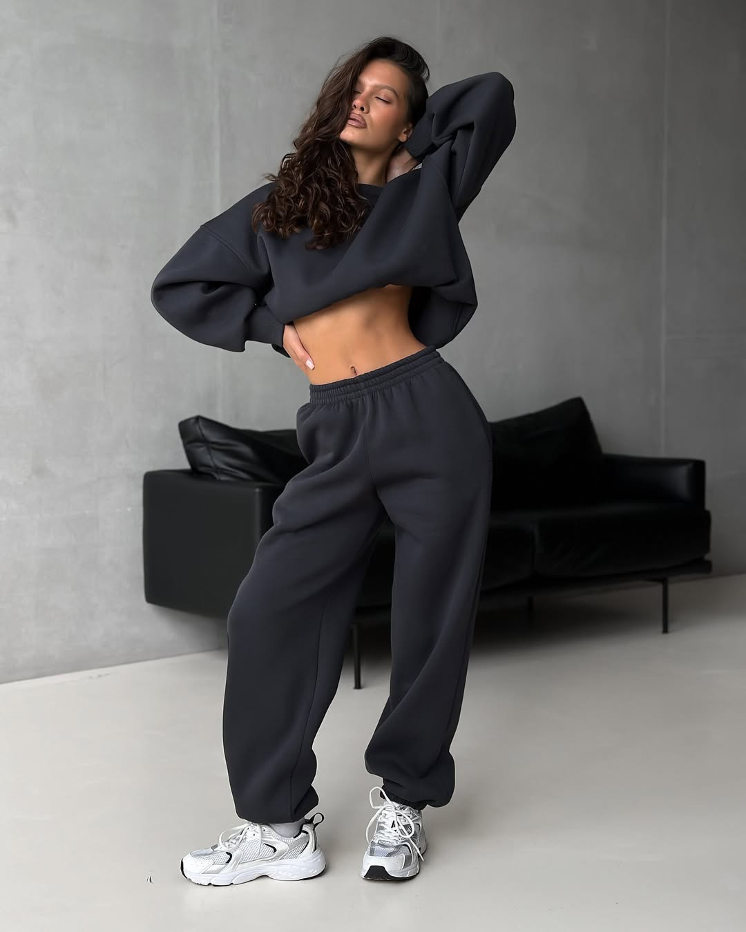 Women's Casual Sweatshirt and Pants Two-Piece Set