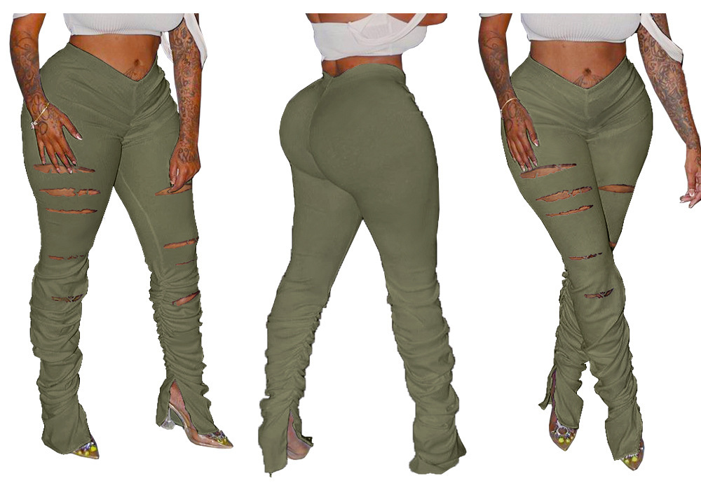 Women's Flared Pants Lightweight Streetwear Casual Trousers
