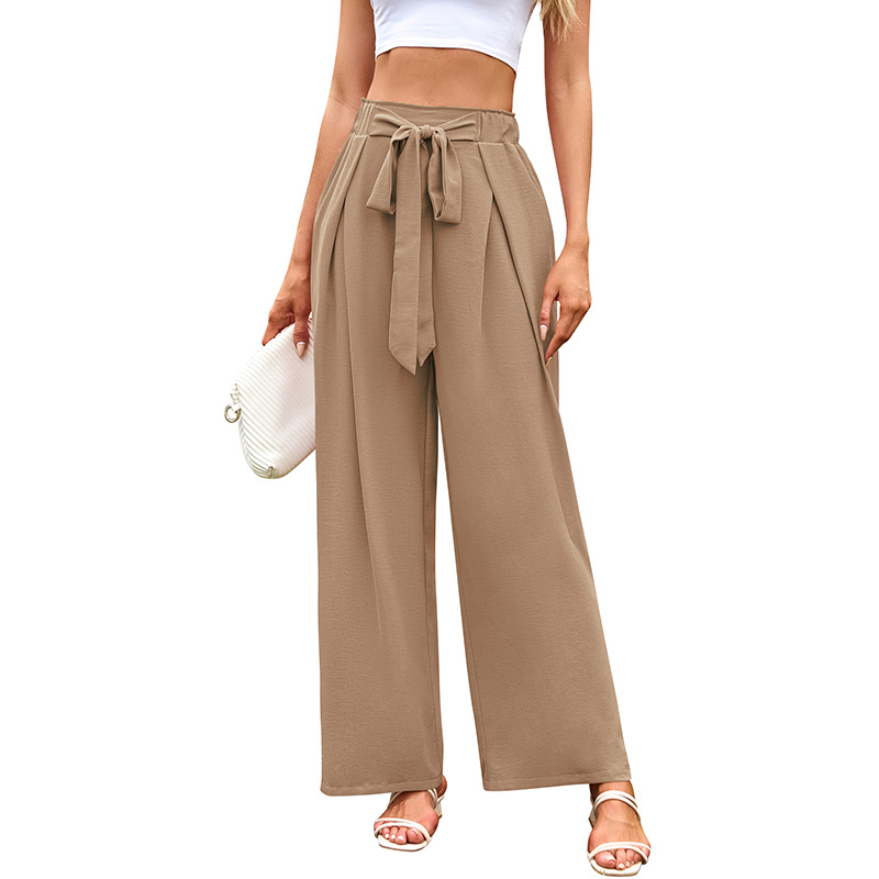 Women's High-Waist Wide-Leg Pants with Pockets