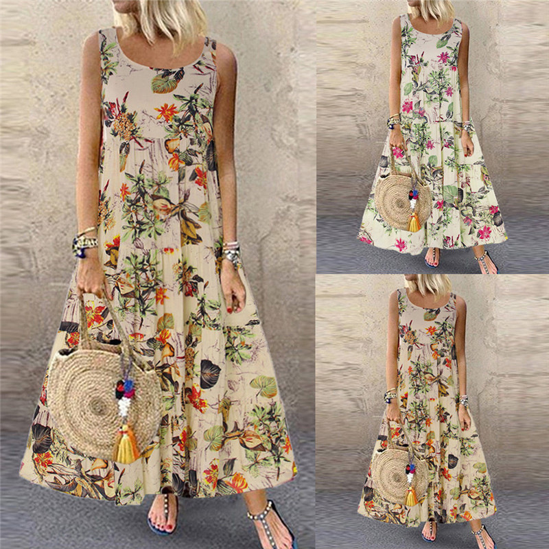 Women's Crewneck Tiered Cake Dress