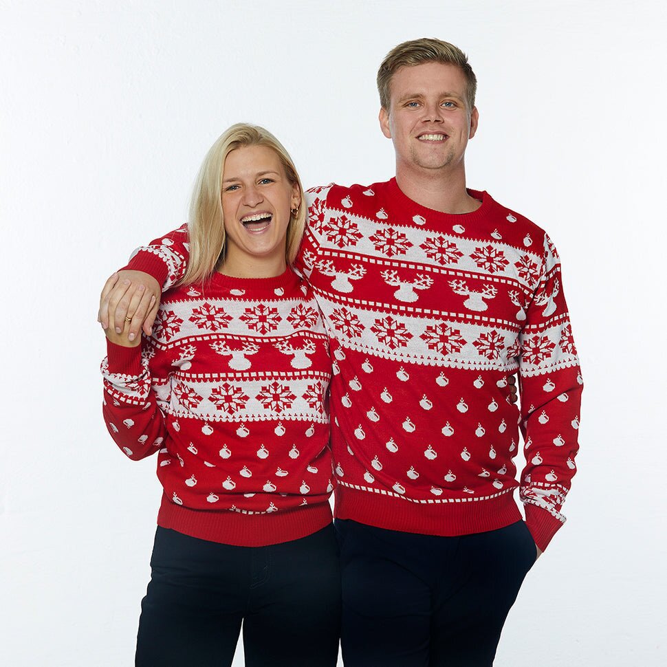 Christmas Family Matching Sweater Colorblock Polka Dot Crewneck Pullover