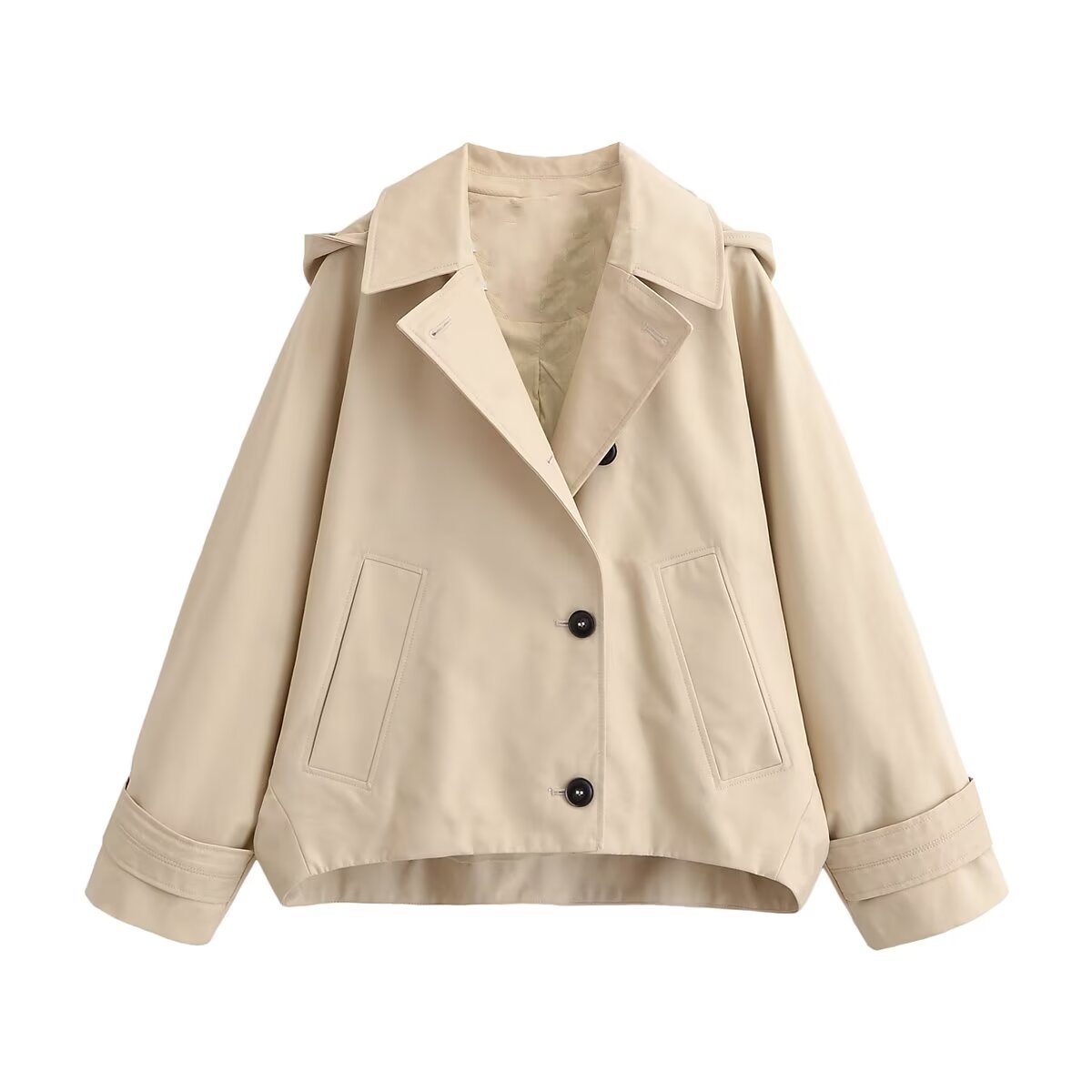 Women's Loose Hooded Cape-Style Trench Coat
