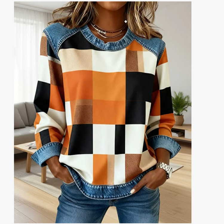 Women's Animal Lion Tiger Print Crewneck Sweatshirt