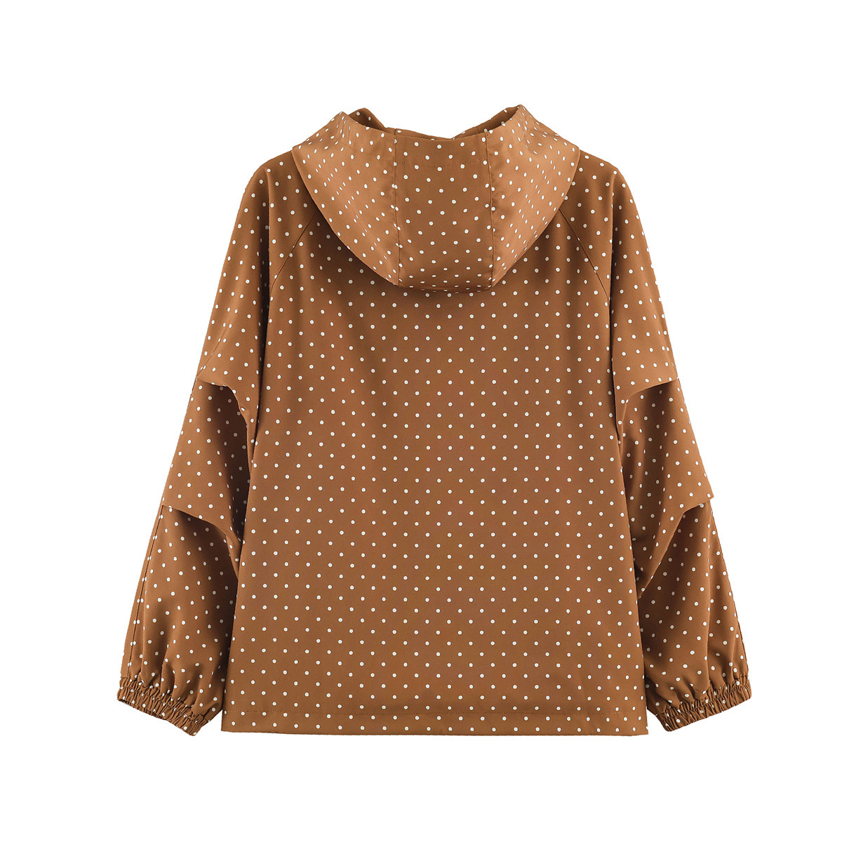 Polka Dot Hooded Trench Coat