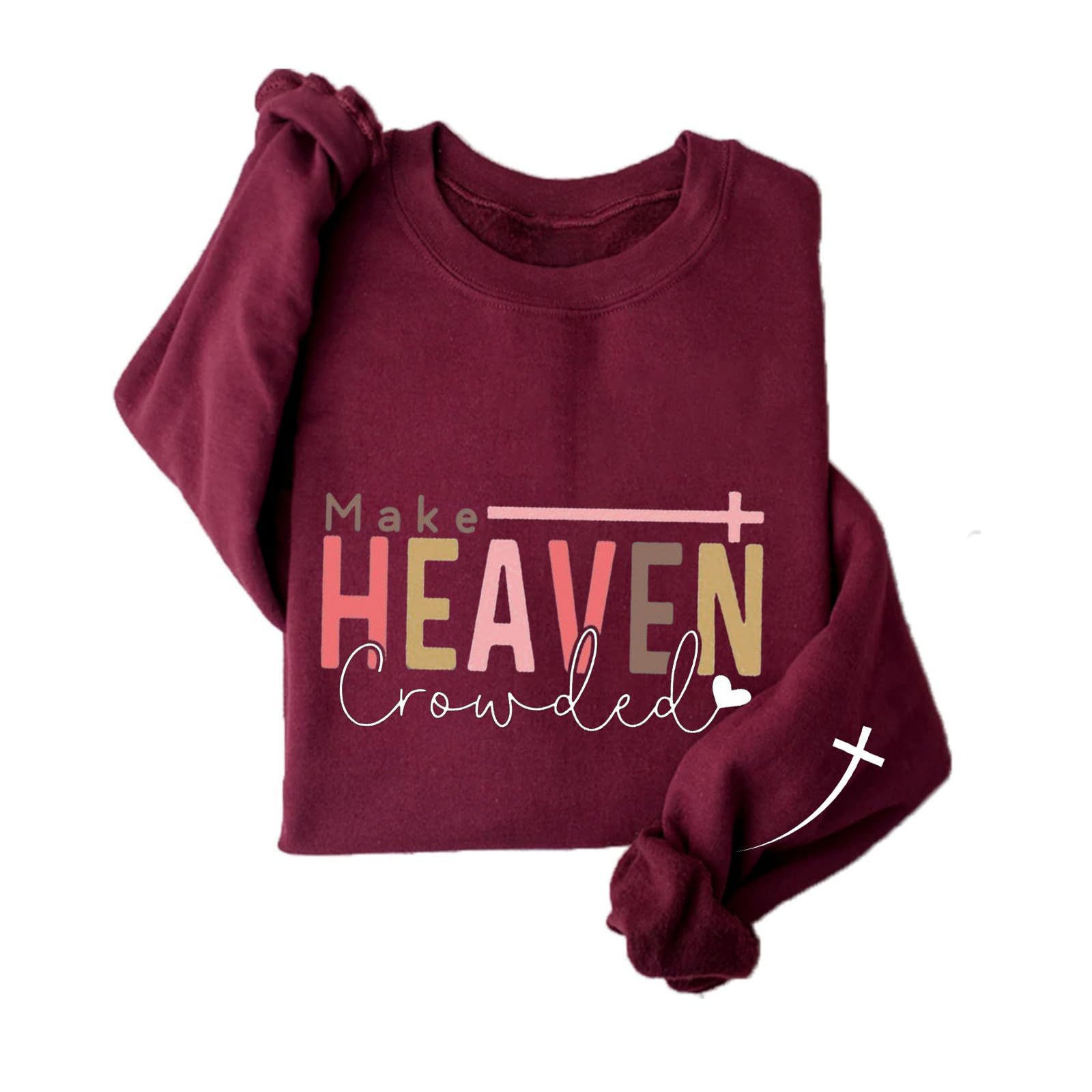 Women's Heaven Letter Print Crewneck Sweatshirt