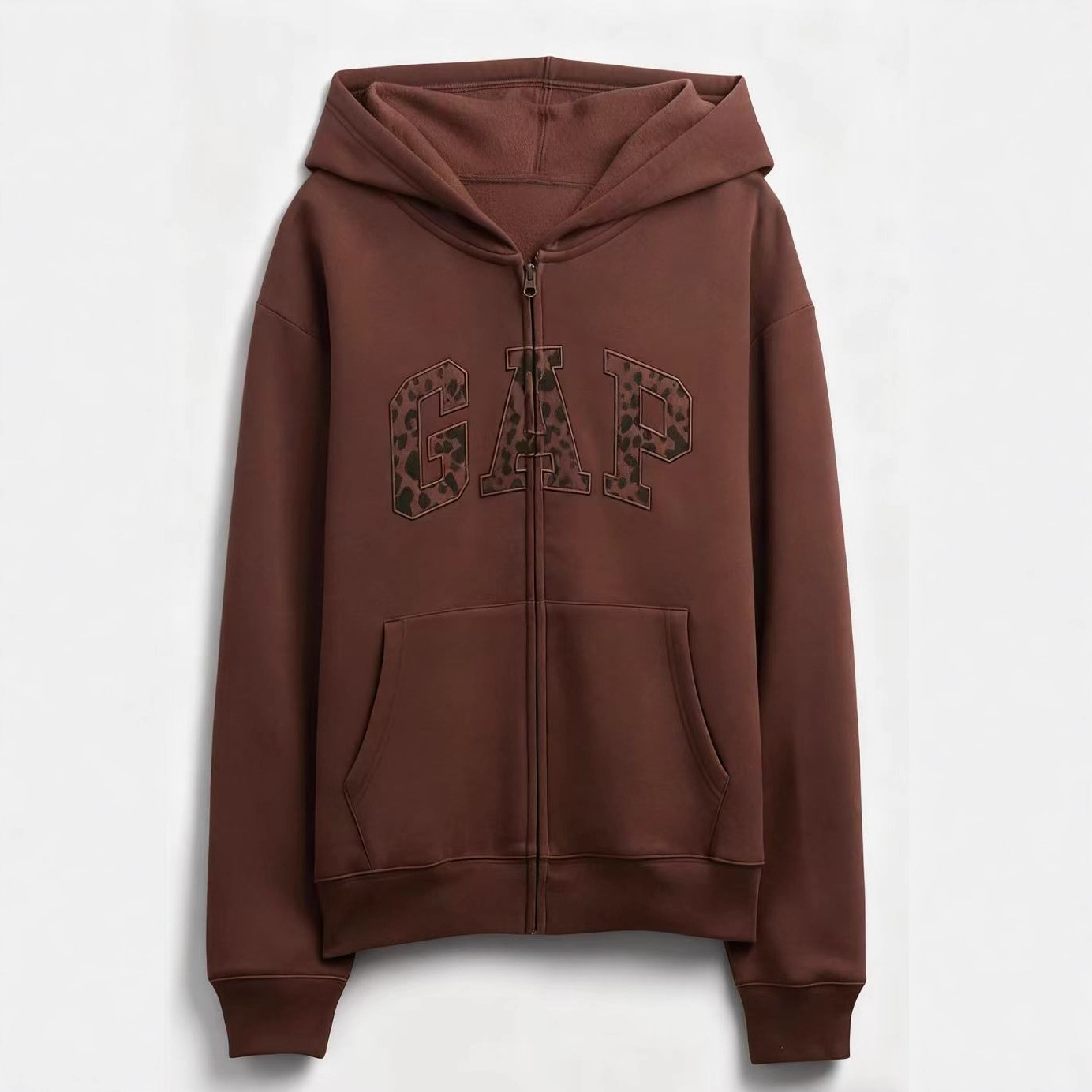 Women's Minimalist Graphic Print Zip-Up Sweatshirt