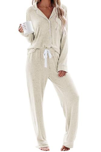 Women's Cuban Collar Printed Long Sleeve Button Set
