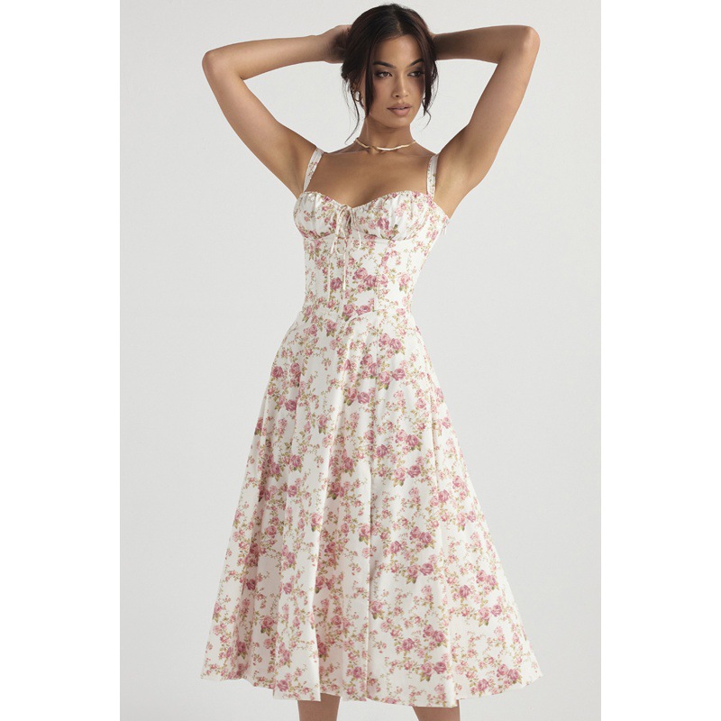 Women's Sleeveless A-Line Midi Dress Solid Color Commuter Style