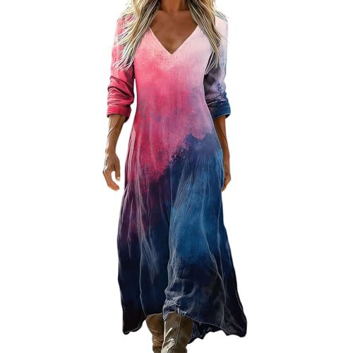 Women's Gradient Star American Flag Print Ruched Midi Dress